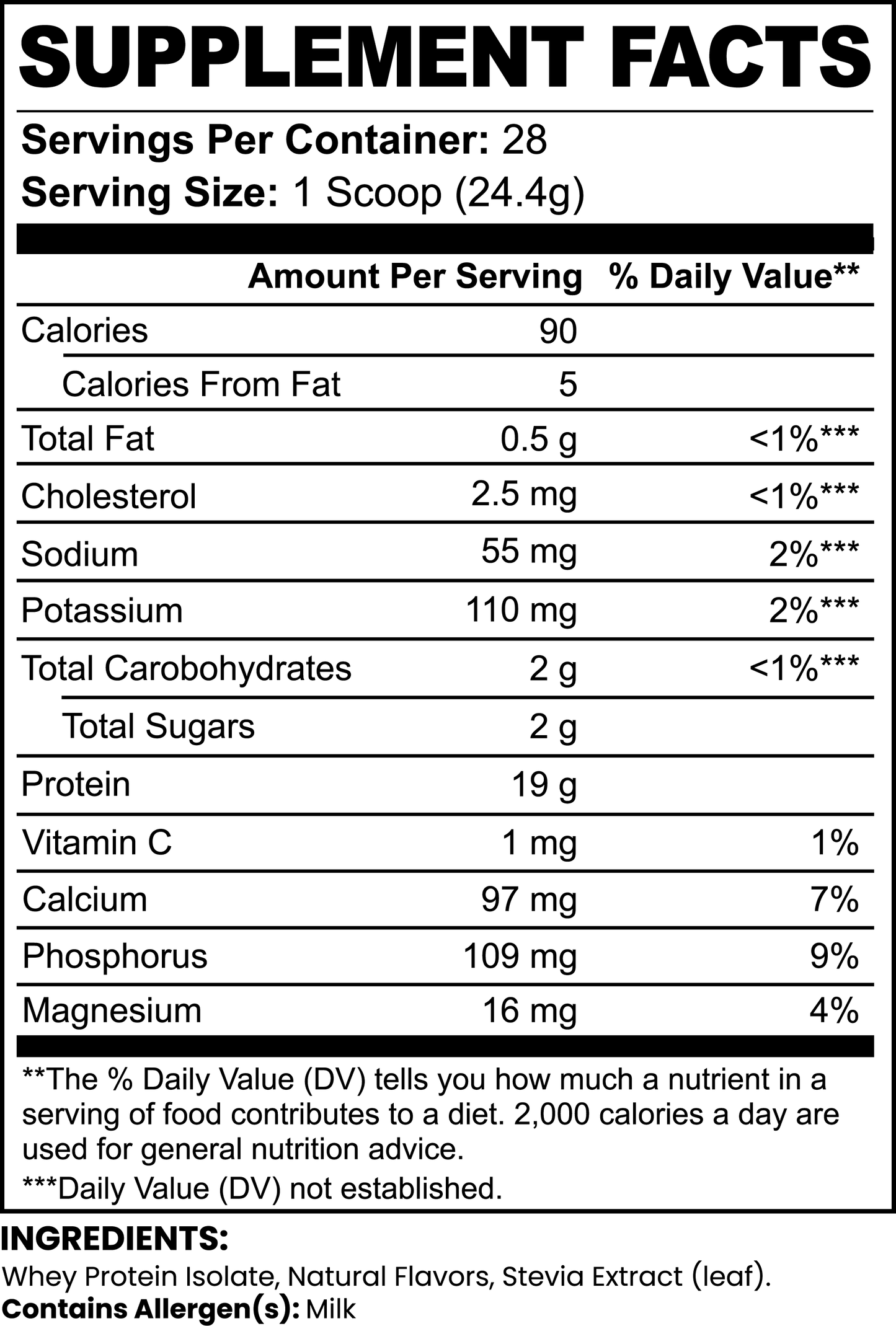 Vanilla Whey Protein Isolate